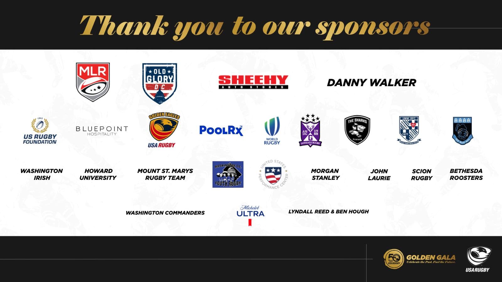Golden Gala Sponsors