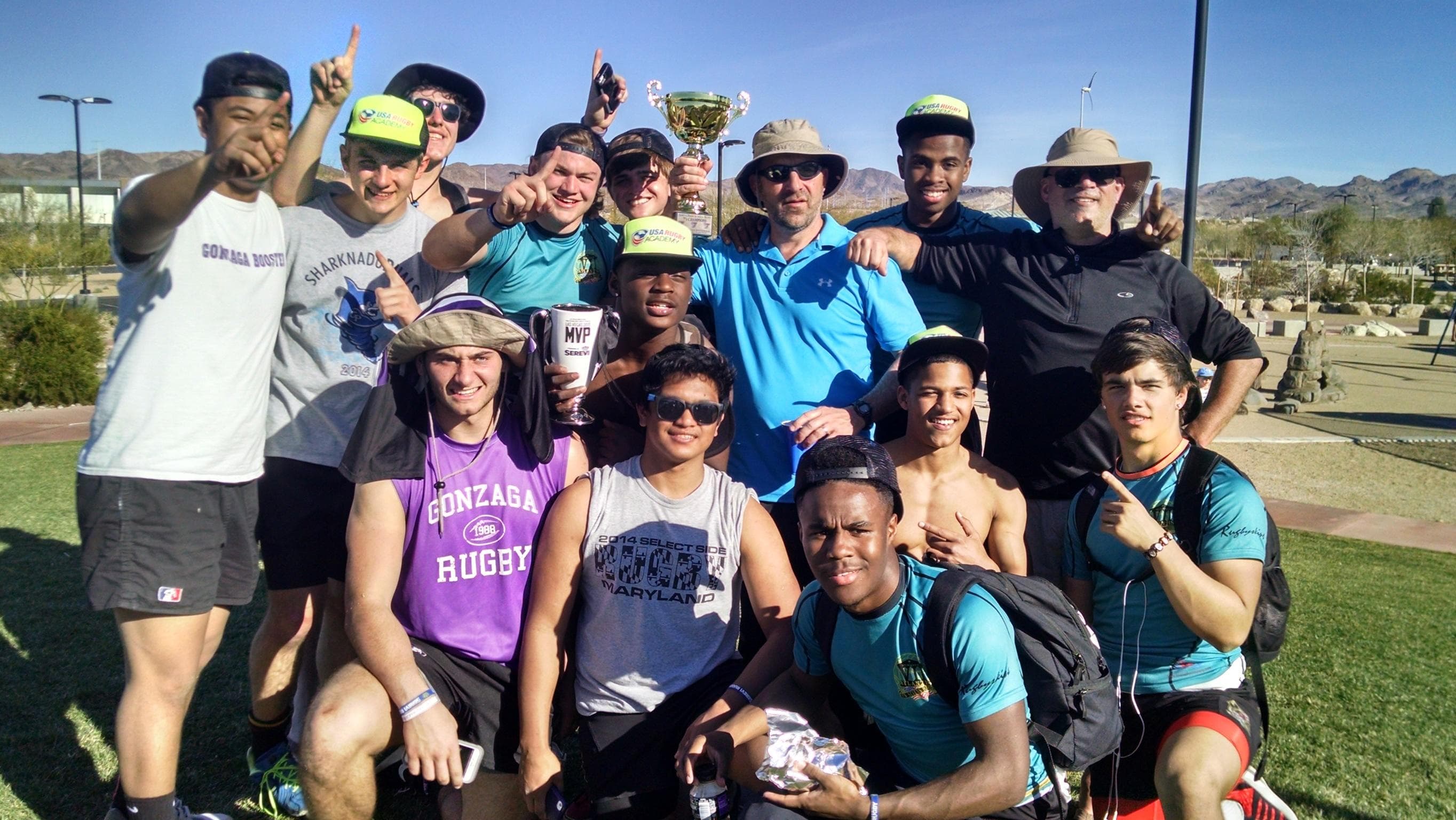 Paul (Center) with the DC Atlantis team he coaches after winning open U19 division at the recent Las Vegas Invitationals. Photo courtesy of Paul Sheehy