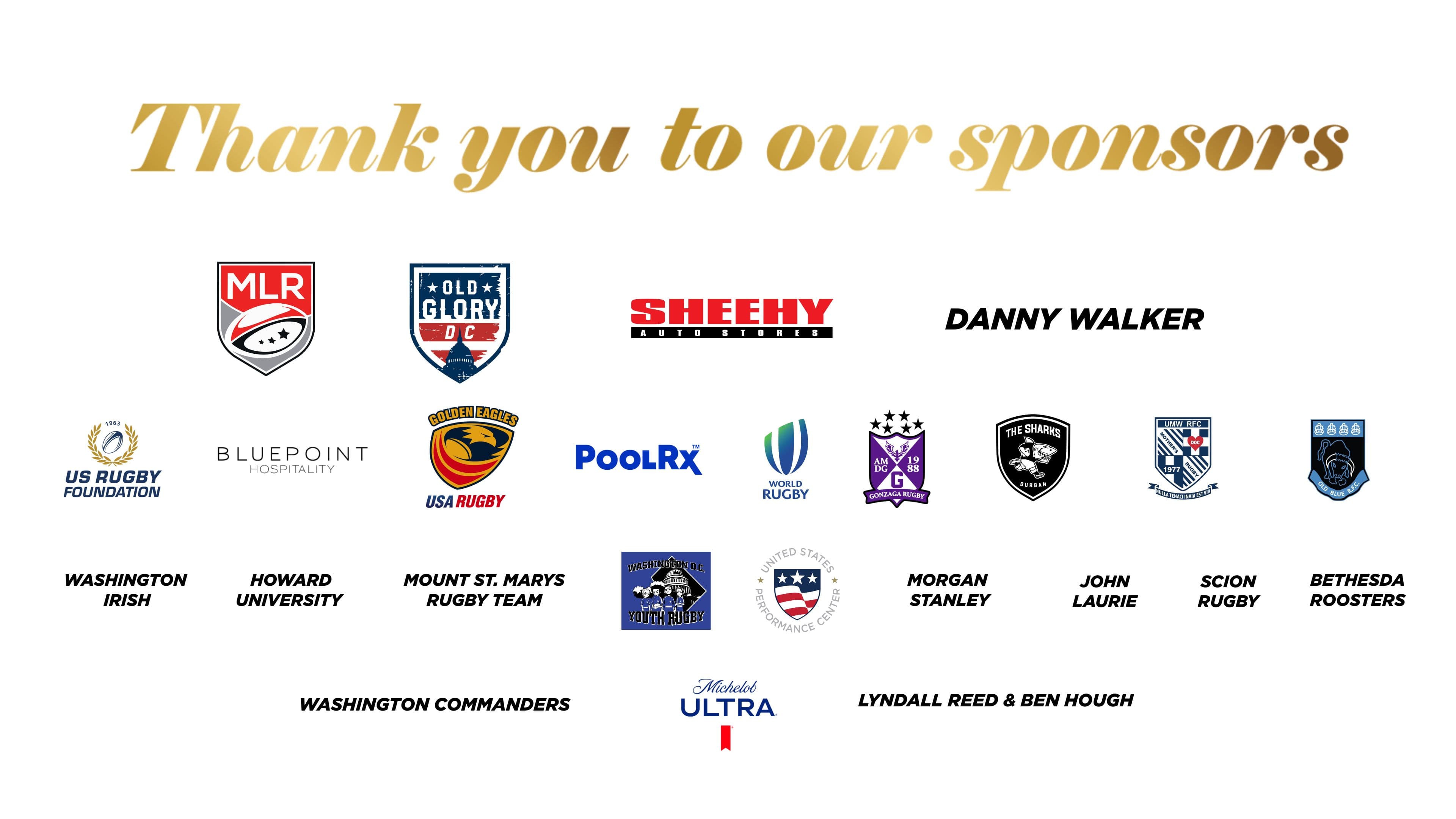 Golden Gala Sponsors