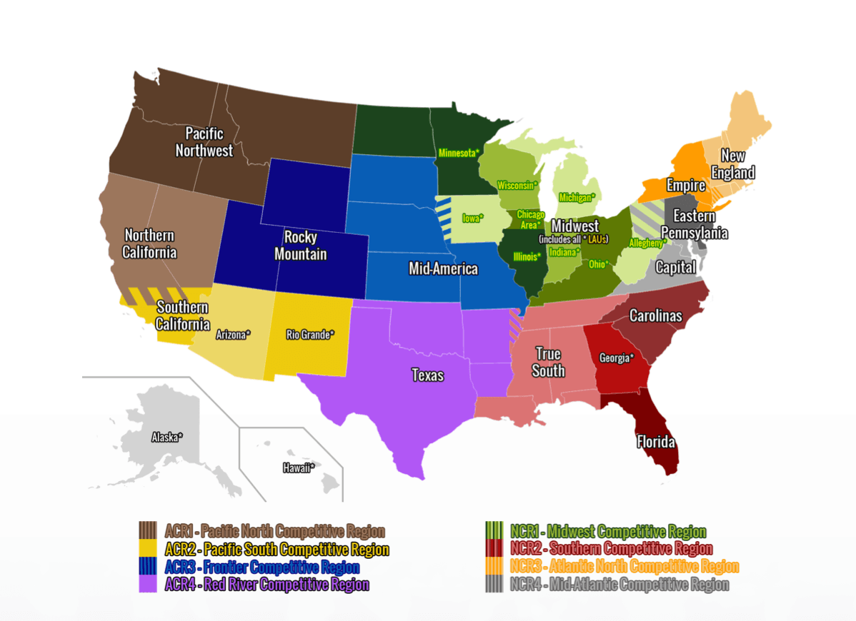 USA Rugby Geographic Unions