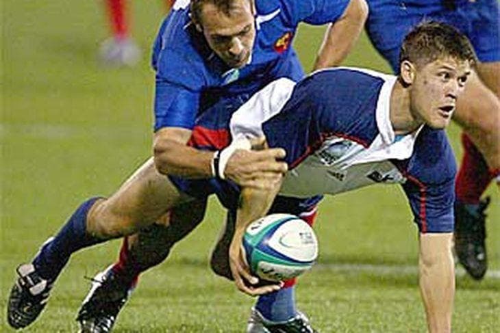 John Buchholz in a match against France in the 2003 Rugby World Cup.